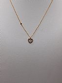 Κολιέ ατσάλινο Ματάκι σε καρδούλα 7391 Gold : 2