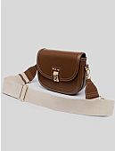 Nolah Τσάντα Χιαστί Ώμου Madrid Brown Light Gold : 3