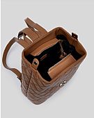 Nolah Γυναικεία Τσάντα Πλάτης Zander Brown Silver : 4