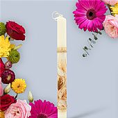 Λαμπάδα κυλινδρική με Χρυσά φύλλα LA26873 Φύλλα : 1