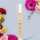 Λαμπάδα κυλινδρική με Καρδούλες LA26973 Καρδούλες : 1