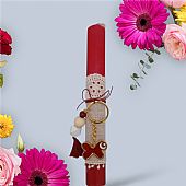 Λαμπάδα κυλινδρική με κόκκινή πεταλούδα LA1201 Κόκκινη : 1