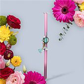 Λαμπάδα με Ουράνιο τόξο LA1209 Ροζ : 1