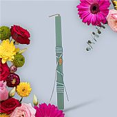 Λαμπάδα πλακέ με Χρυσό φύλλο LA1218 Χρυσό φύλλο : 1