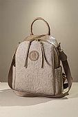 Fragola Γυναικεία Τσάντα Πολυμορφικό backpack με art logo FE246-dark-beige-art : 1