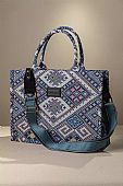 Fragola Μεγάλη υφασμάτινη Tote Bag TEX-B115-blue-traditional : 1