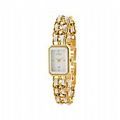 Loisir Ρολόι Macaron με επίχρυσο μεταλλικό/δερμάτινο jewelry band και λευκό mop καντράν : 1