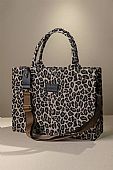 Fragola Μεγάλη υφασμάτινη Tote Bag TEX-B115-beige-leopard : 1