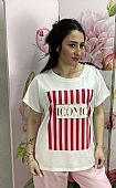 T-shirt iconic 9982 White pink
 : 1