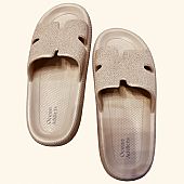 Ocean Addicts Γυναικείες Παντόφλες με Στρας 123153 Beige : 4