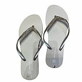 Ocean Addicts Γυναικείες Σαγιονάρες Με Στρας 10116 White : 2