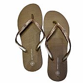 Ocean Addicts Γυναικείες Σαγιονάρες Με Στρας 10109 Brown : 2