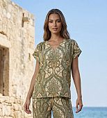 ΓΥΝΑΙΚΕΙΑ ΜΠΛΟΥΖΑ 5128 BEIGE-GREEN : 1