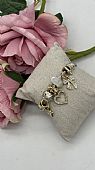 Βραχιόλι Stainless Steel Charms, αστέρι, φιόγκο, καρδούλα και περλέ χάντρα : 1