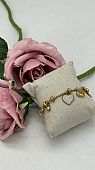 Βραχιόλι Stainless Steel Charms, φεγγάρι, αστεράκι και καρδούλα 36923 Gold : 1