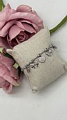 Βραχιόλι Stainless Steel Charms με φιογκούς και καρδούλες 36924 Silver : 1