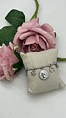 Βραχιόλι Stainless Steel Charms, πέταλο, αστεράκι, λίρα και καρδούλα 36936 Silver : 1