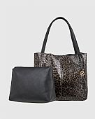 Verde Γυναικεία Τσάντα Ώμου 16-8068 Animal Print Taupe : 2