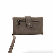 Πορτοφόλι με suede υφή W-2033-10 Taupe : 1
