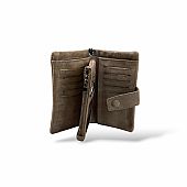 Πορτοφόλι με suede υφή W-2033-10 Taupe : 3