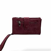 Πορτοφόλι με suede υφή W-2033-10 Wine : 1