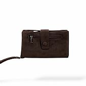 Πορτοφόλι με suede υφή W-2033-10 Coffee : 1
