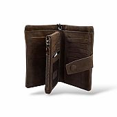 Πορτοφόλι με suede υφή W-2033-10 Coffee : 3