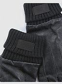 Verde Αντρικά δερμάτινα Γάντια 20-0849 Black : 2