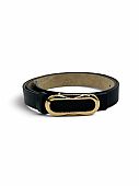 Δερμάτινη Ζώνη μαύρη με χρυσά στοιχεία CT1011 Black gold : 1