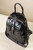 Fragola Πολυθέσιο γυναικείο Backpack FE254-black-shiny : 2