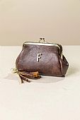Fragola Μικρο Πορτοφόλι κερμάτων PC05-26V-dark-brown-vintage : 1