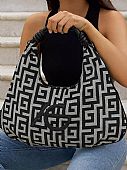 Γυναικεία Τσάντα Ώμου Μαίανδρος Ari Giorgio 2503-01 Black-White  : 1