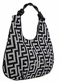 Γυναικεία Τσάντα Ώμου Μαίανδρος Ari Gorgio 2504-01 Black-White : 2