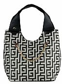 Γυναικεία Τσάντα Ώμου Μαίανδρος Ari Gorgio 2312-01 Black-White  : 1