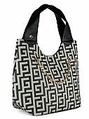 Γυναικεία Τσάντα Ώμου Μαίανδρος Ari Gorgio 2312-01 Black-White  : 2