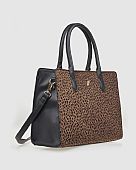 Verde Γυναικεία Τσάντα Χειρός 16-8262 Animal Print Brown : 2