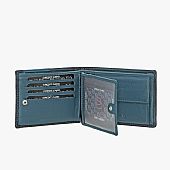 Ανδρικό Δερμάτινο Πορτοφόλι BARTUGGI 521-974 Black/Blue : 3